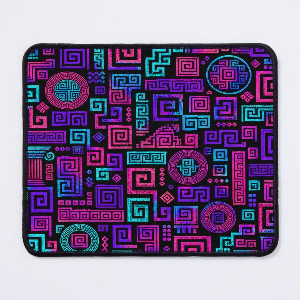 Item preview, Ancient Greek Spiral Pop Art Pattern on Black designed and sold by BeJolley.