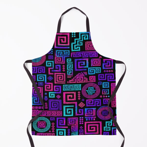 Item preview, Ancient Greek Spiral Pop Art Pattern on Black designed and sold by BeJolley.