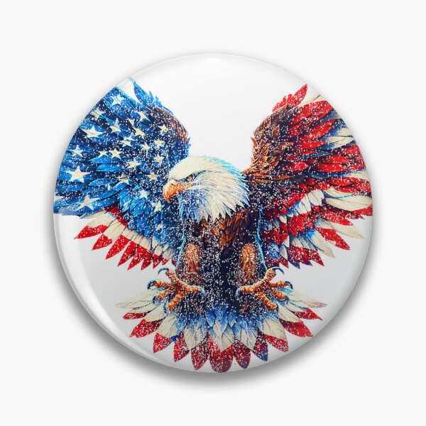 Item preview, American Flag Bald Eagle Patriotic Eagle 4th of July USA T-Shirt designed and sold by Othinus.