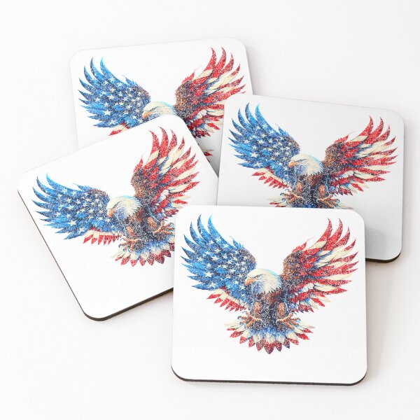 Item preview, American Flag Bald Eagle Patriotic Eagle 4th of July USA T-Shirt designed and sold by Othinus.