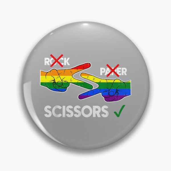 Item preview, Funny Lesbian Gay Pride Rock Paper Scissors LGBT Men Women designed and sold by GreggRoss.