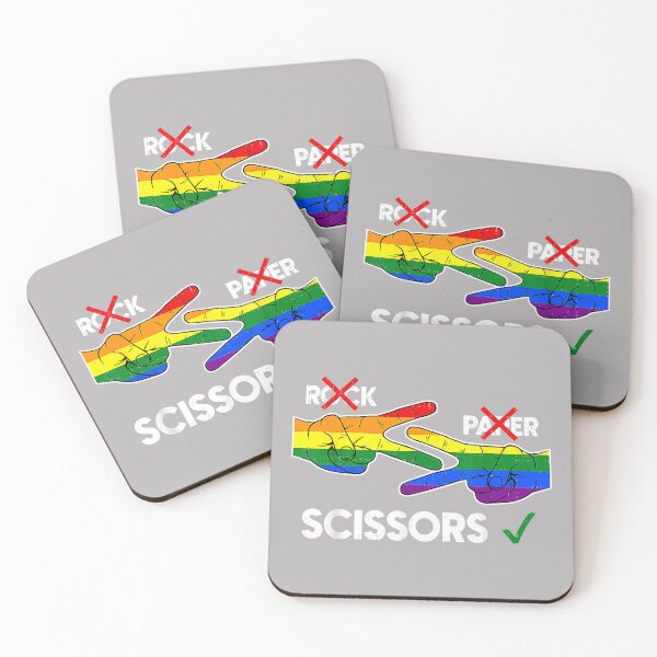 Item preview, Funny Lesbian Gay Pride Rock Paper Scissors LGBT Men Women designed and sold by GreggRoss.