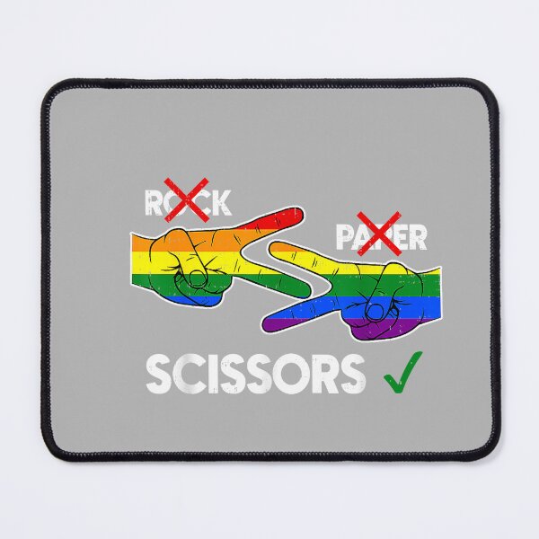 Item preview, Funny Lesbian Gay Pride Rock Paper Scissors LGBT Men Women designed and sold by GreggRoss.