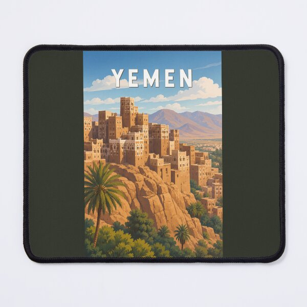 Item preview, Yemen Illustration Travel Art Vintage designed and sold by KrisSidDesigns.