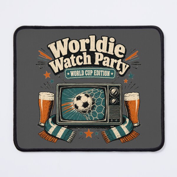 Item preview, Worldie Watch Party Retro Soccer Pub Shirt World Cup Edition Tee designed and sold by POD DYNASTY.
