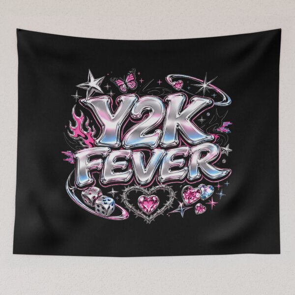 Item preview, Y2K Fever Chrome Aesthetic | Retro Futuristic 2000s Design designed and sold by Dollette Heaven.