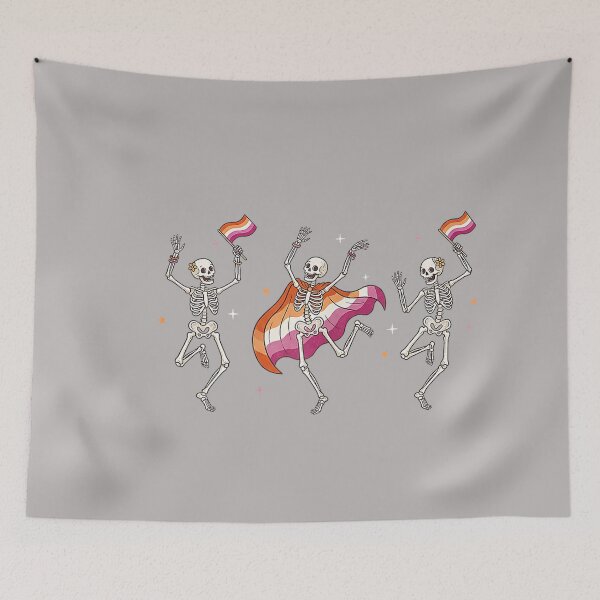 Item preview, Funny Lesbian Pride Month Dancing Skeleton LGBTQ Les Women designed and sold by GreggRoss.