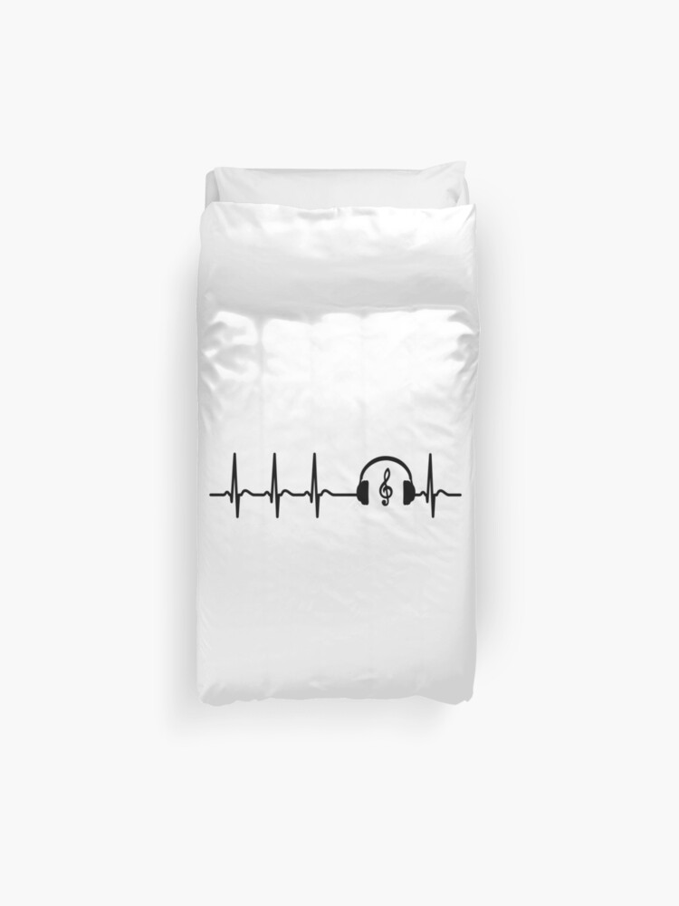 Herzschlag Musik T Shirt Cooles Lustiges Nerdy Comic Graphic Heartbeat Musik Musiknoten Musiker Rock Band Sänger Spruch Sprüche Zitat Shirt Geschenk