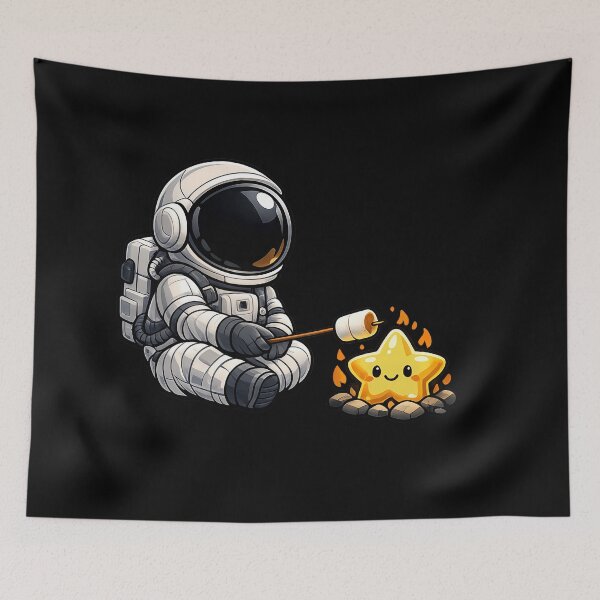 Item preview, Astronaut Roasting Marshmallow on a Tiny Star designed and sold by builtforyou.