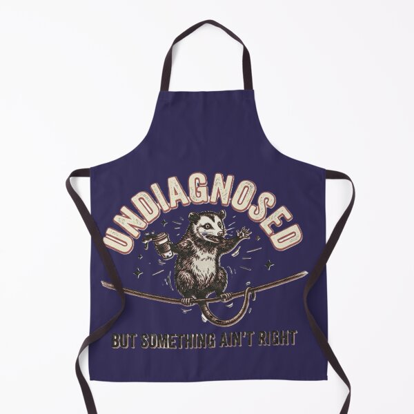 Item preview, Funny Anxious Opossum Undiagnosed But Something Ain't Right Retro Graphic designed and sold by NCalNoveltees.