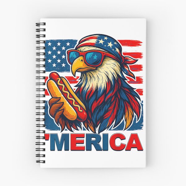Item preview, Funny Merica Eagle Hotdog USA Flag 4th of July Patriotic Men T-Shirt designed and sold by gidget-gadget.