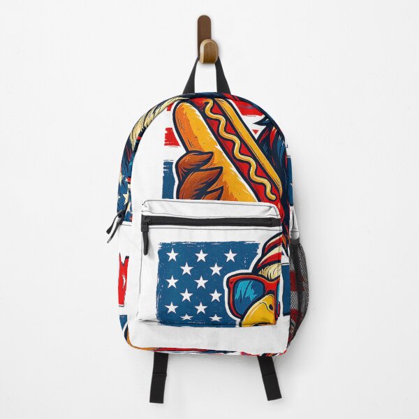 Item preview, Funny Merica Eagle Hotdog USA Flag 4th of July Patriotic Men T-Shirt designed and sold by gidget-gadget.