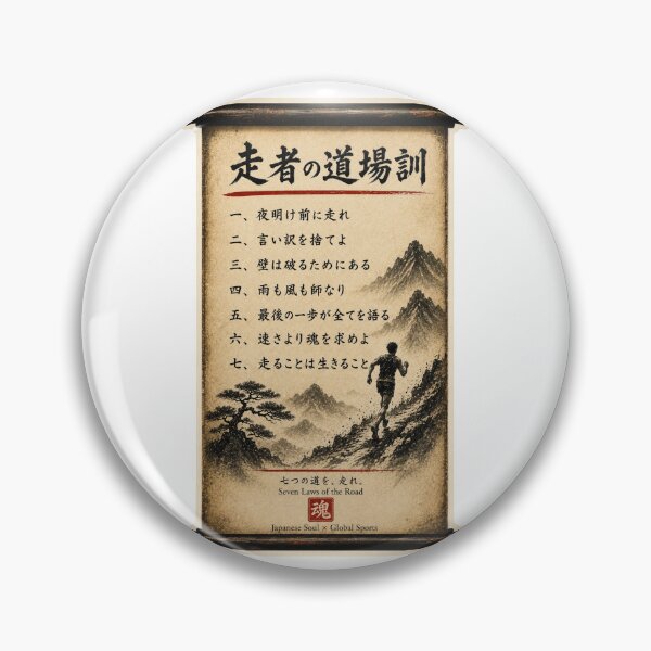 Item preview, 走者の道場訓 Runner's Dojo Code Japanese Scroll Running Art designed and sold by Locker39.