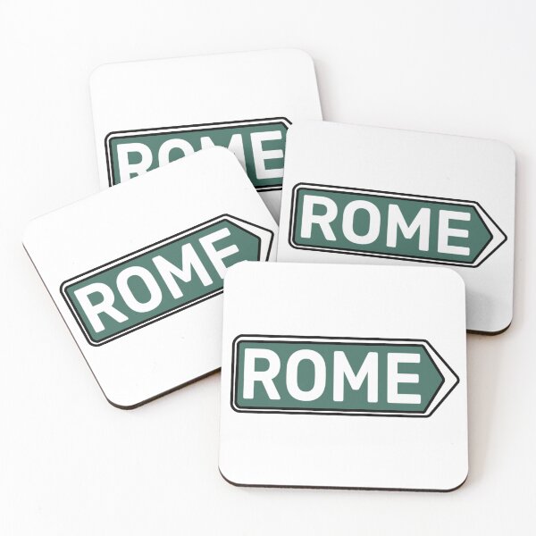 Item preview, Roman Street Sign Sticker | Postcards from Rome Collection designed and sold by BellaDesignCo.
