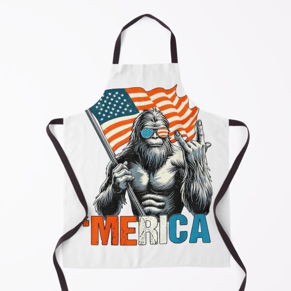 Item preview, Bigfoot Merica Rock American Flag Patriotic 4th of July T-Shirt designed and sold by ‘Nothing Scares Me’ Store.