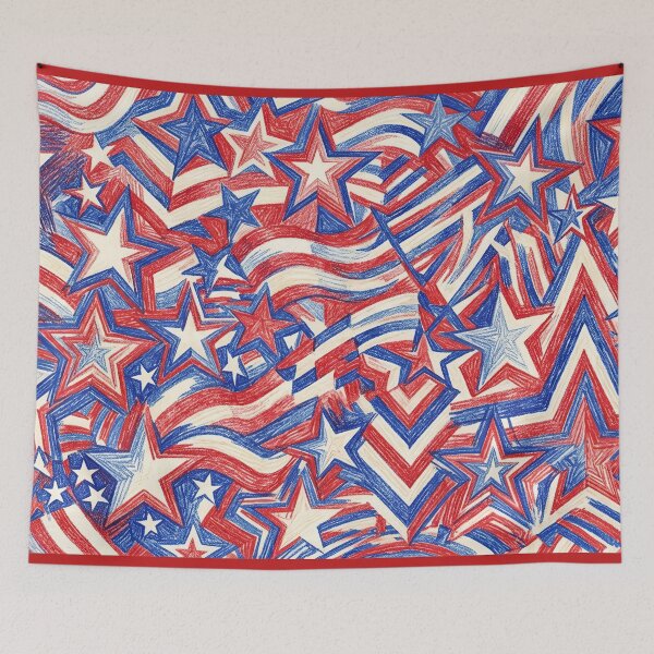 Item preview, Stars and Stripes Colored Pencil Sketch designed and sold by LibertyForge-Co.