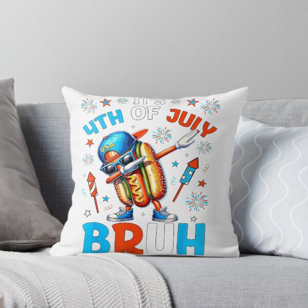 Item preview, Bruh 4th of July Boys Kids Hotdog Funny Fourth of July T-Shirt designed and sold by DArtfulStudio.