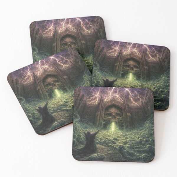 Item preview, The Ulmreach: The Soul Gate Opens | Skull Gate Dark Fantasy Art Print | Gothic Wall Art designed and sold by Opetis.