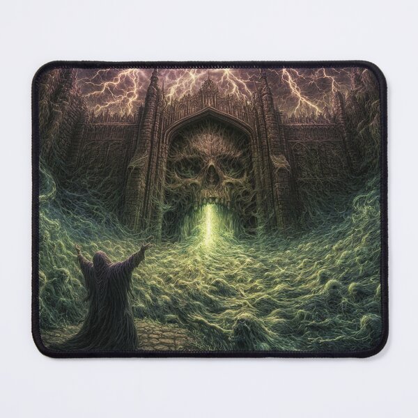 Item preview, The Ulmreach: The Soul Gate Opens | Skull Gate Dark Fantasy Art Print | Gothic Wall Art designed and sold by Opetis.