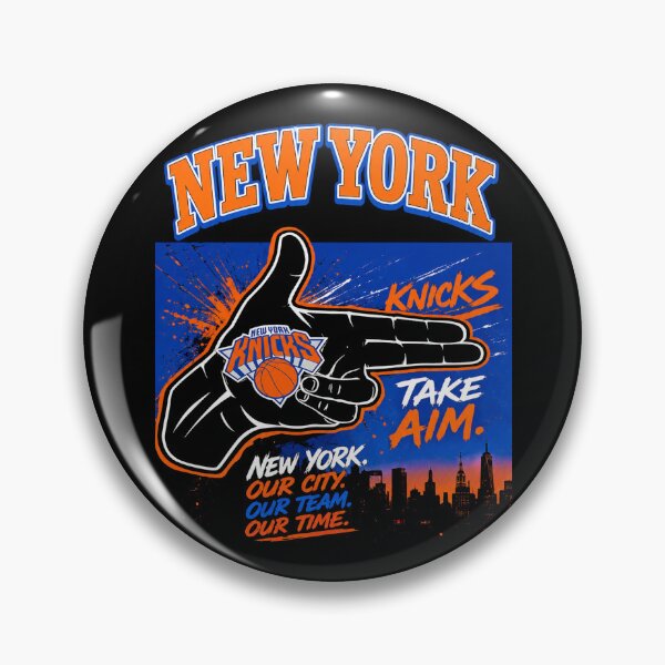 Item preview, New York Knicks Take Aim Our City Our Team Our Time Basketball designed and sold by THECOMICBStore.