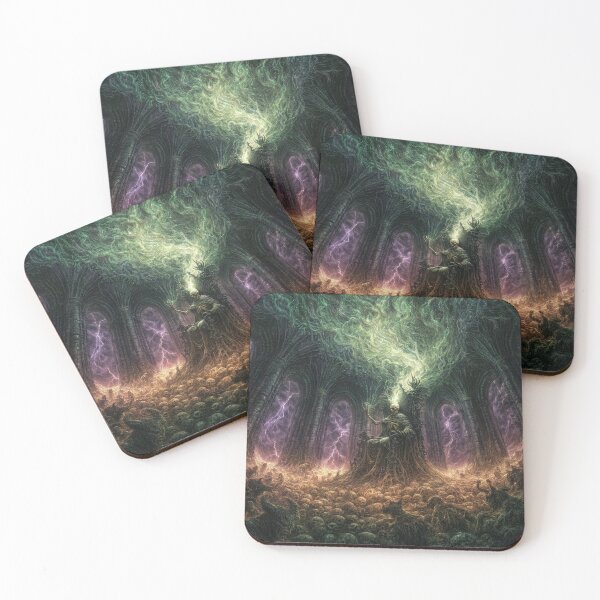 Item preview, The Ulmreach: The Second Age | Gothic Throne Room Dark Fantasy Art Print | Dark Fantasy Wall Art designed and sold by Opetis.