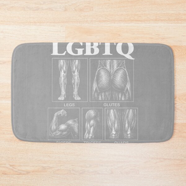 Item preview, Funny LGBTQ Legs Glutes Biceps Triceps Quads Gym Workout designed and sold by GreggRoss.