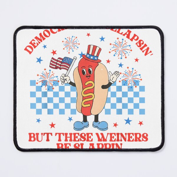 Item preview, Democracy's Collapsing Funny Hot Dog 4th July 250 Years T-Shirt designed and sold by rawr00.