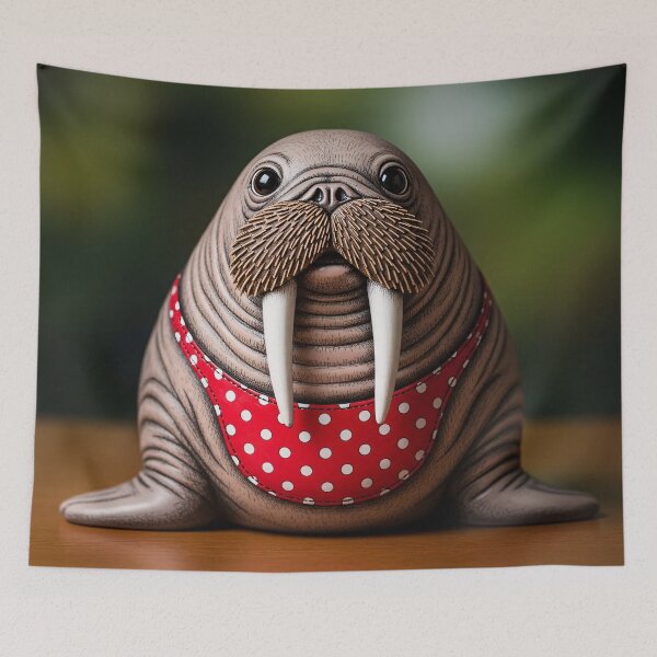 Item preview, Polka Dot Walrus Figurine designed and sold by PixorStudio.