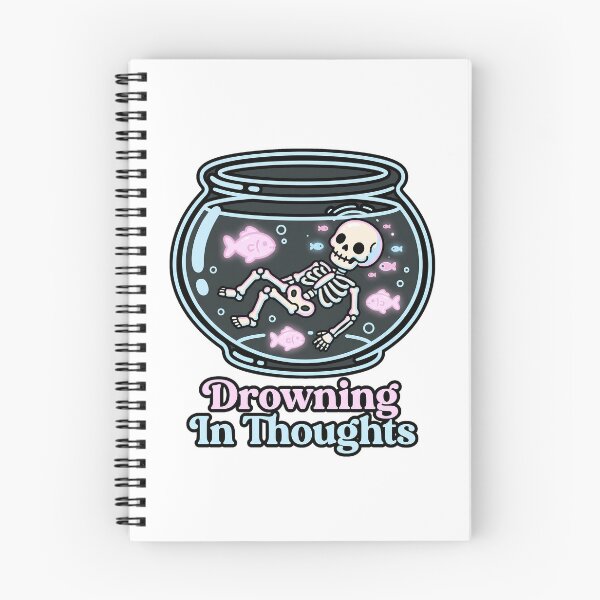 Item preview, Skeleton Floating Inside Fishbowl With Pink Glowing Fish And Drowning designed and sold by MisteryDesigner.