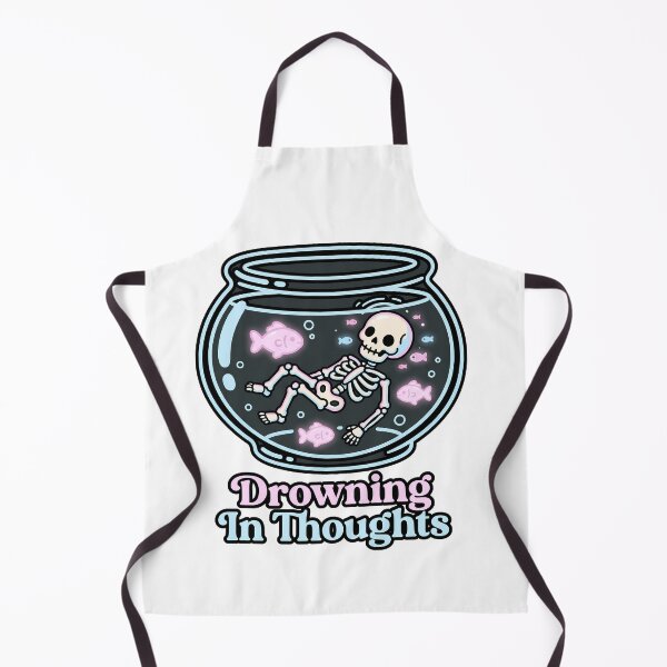 Item preview, Skeleton Floating Inside Fishbowl With Pink Glowing Fish And Drowning designed and sold by MisteryDesigner.