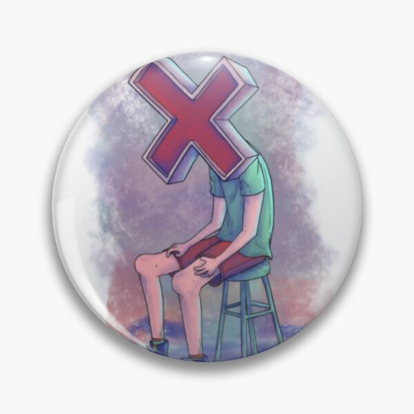 Item preview, Anonymous Figure Sitting with X Face designed and sold by sushiwithsmile.