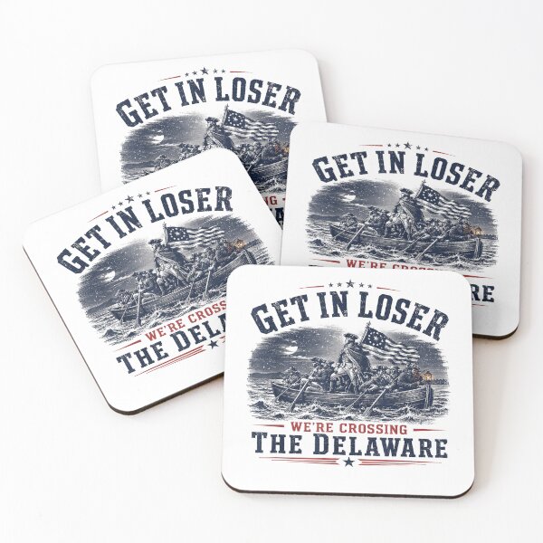 Aperçu de l'œuvre Monte, loser ! On traverse le Delaware ! T-shirt du 4 juillet 250e anniversaire créée et vendue par gidget-gadget.