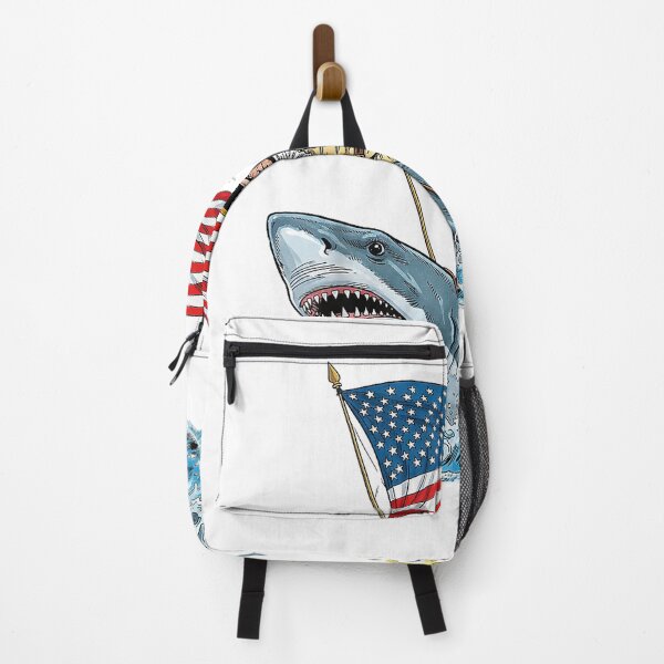 Item preview, George Washington Riding Shark Funny July 4th American Flag T-Shirt designed and sold by kevincuellar.