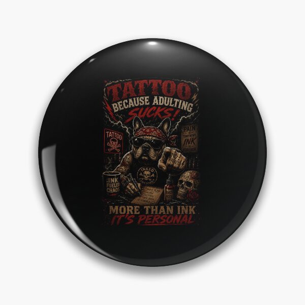 Item preview, Rebel French Bulldog Tattoo with Vintage Biker Attitude designed and sold by Modaozushi216.