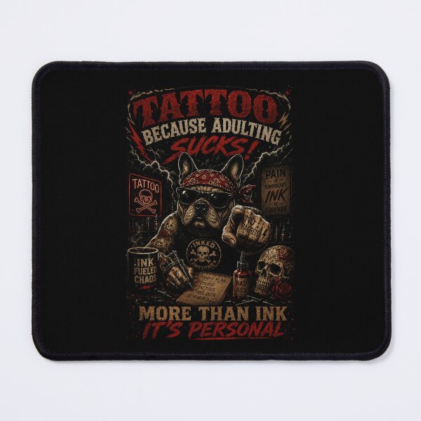 Item preview, Rebel French Bulldog Tattoo with Vintage Biker Attitude designed and sold by Modaozushi216.