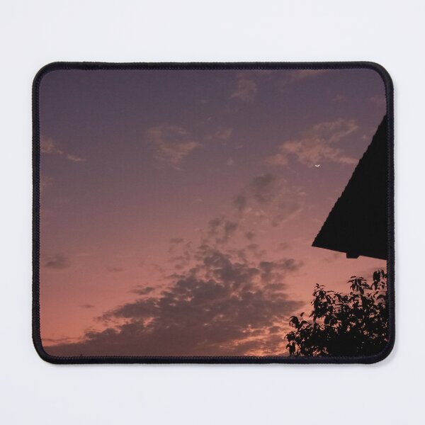 Item preview, Pink and Purple Sunset Sky with Crescent Moon designed and sold by Dollacha.