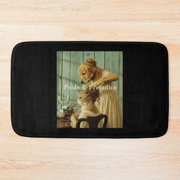 Item preview, Victorian Cat and Golden Retriever Regency Portrait Scene designed and sold by ferminhays.