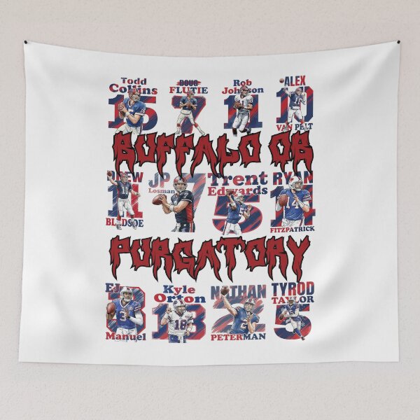 Item preview, ​Retro Buffalo QB Purgatory - Football Drought Era Collage designed and sold by Thogan0416.