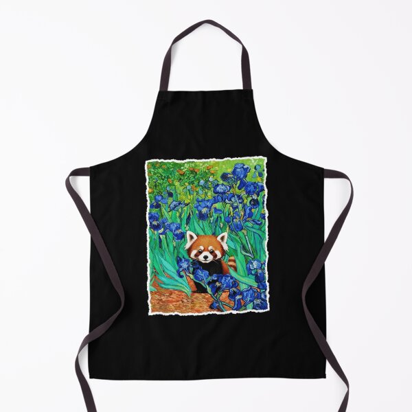 Item preview, Red Panda Among Blue Iris Flowers Painterly Nature Illustration designed and sold by JordynLadukeg65.