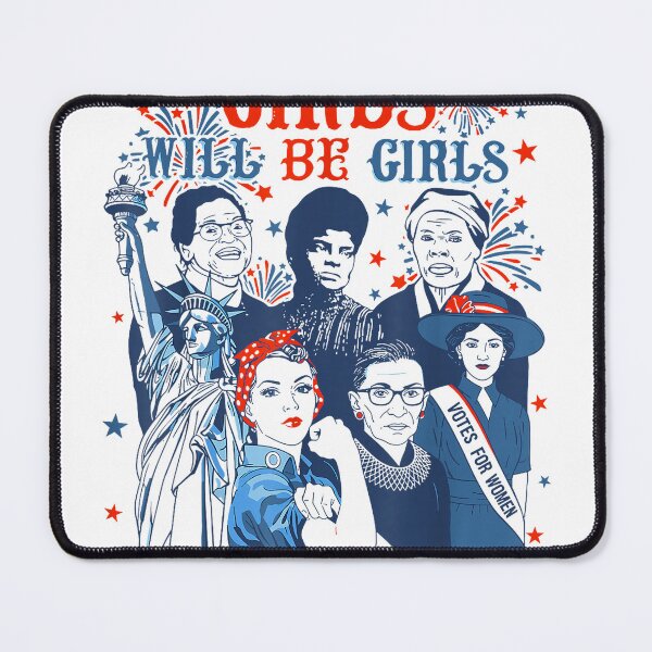 Item preview, Girl Will Be Girls Patriotic American Womens 4th of July USA T-Shirt designed and sold by RKdrawings.
