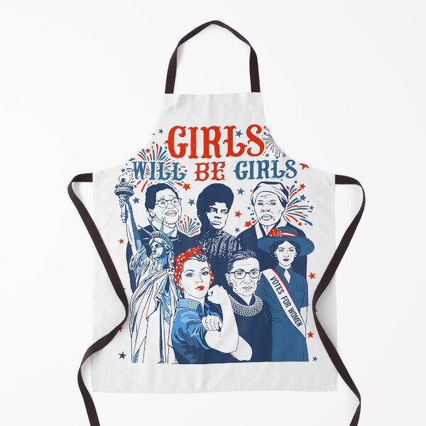 Item preview, Girl Will Be Girls Patriotic American Womens 4th of July USA T-Shirt designed and sold by RKdrawings.