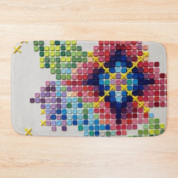 Item preview, Pixel Stitch Floral Pattern designed and sold by PixorStudio.