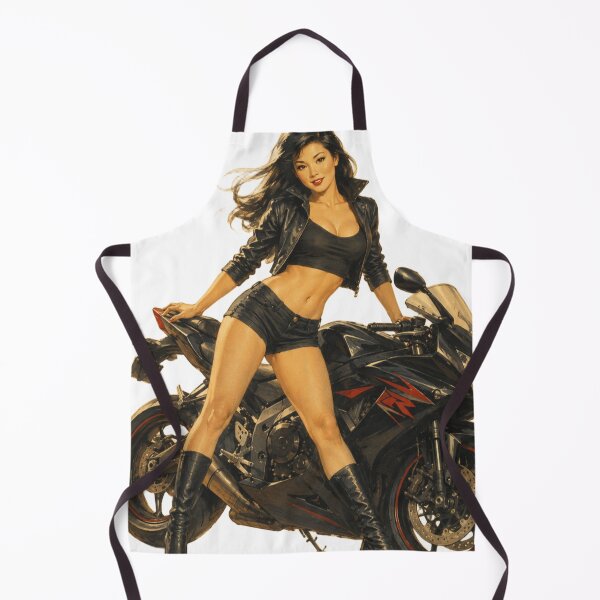 Item preview, Retro Biker Pinup Girl – Vintage Motorcycle Babe Rockabilly Style designed and sold by Cosplayvintage.