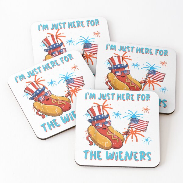 Item preview, Here for Wieners 4th of July Hotdog Patriot Men Women Kids T-Shirt designed and sold by KTY-NUSS.