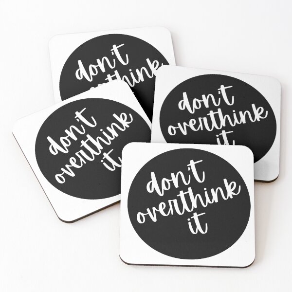 Item preview, Don’t Overthink It - Black Circle Minimalist Quote Design designed and sold by Soleil's Collective.