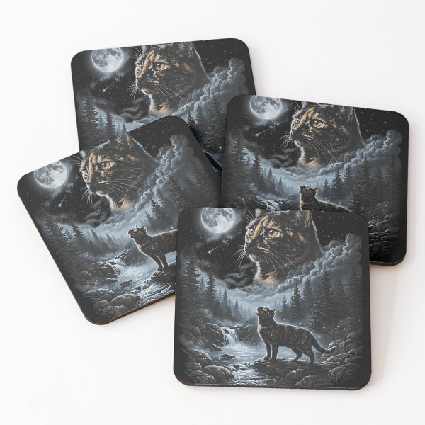 Item preview, Tortoiseshell Cat Howling to the Moon Vintage Retro  designed and sold by OMITTEROMINOUS.