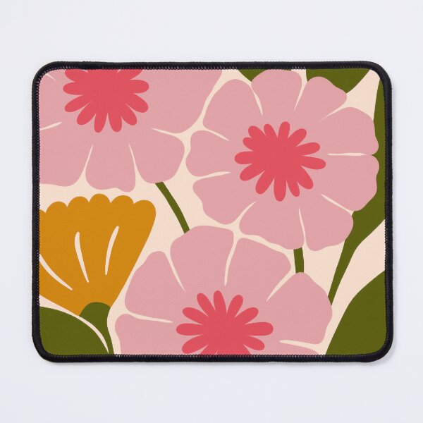 Item preview, Retro Pink Yellow Flowers designed and sold by soheedesigns.