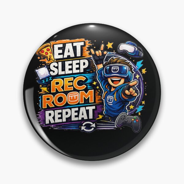 Item preview, Eat Sleep Rec Room Repeat Funny VR Gaming Design for Virtual Reality Players and Multiplayer Gamers . designed and sold by AGawas.