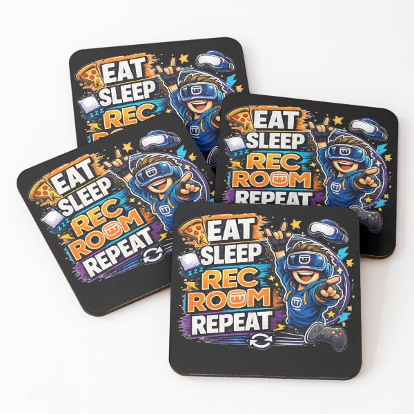 Item preview, Eat Sleep Rec Room Repeat Funny VR Gaming Design for Virtual Reality Players and Multiplayer Gamers . designed and sold by  BreedCraft Studio.