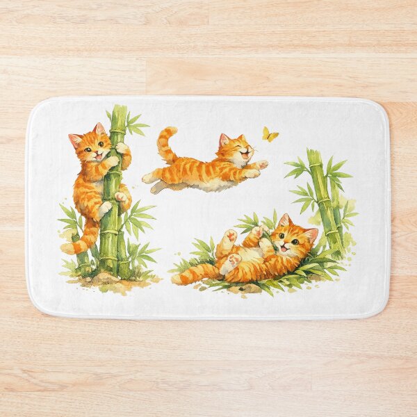 Item preview, Orange cats in Bamboo Tree designed and sold by PlengPoomofArts.